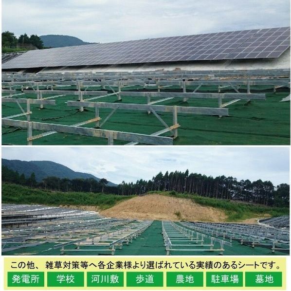 高密度 【最強650g/㎡】1m×20m 防草シート（グリーン×ブラック