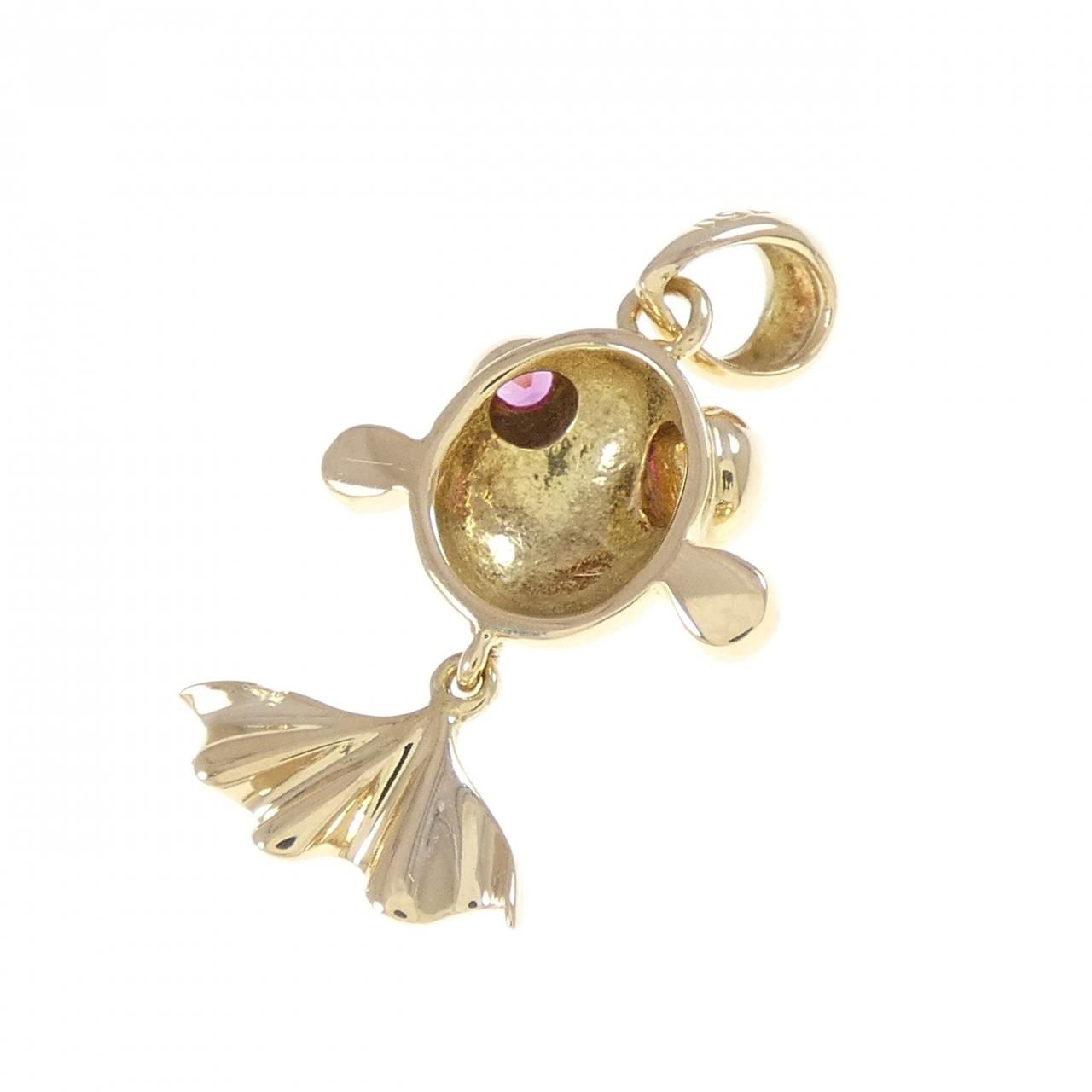 750YG キンギョ ルビー ペンダント