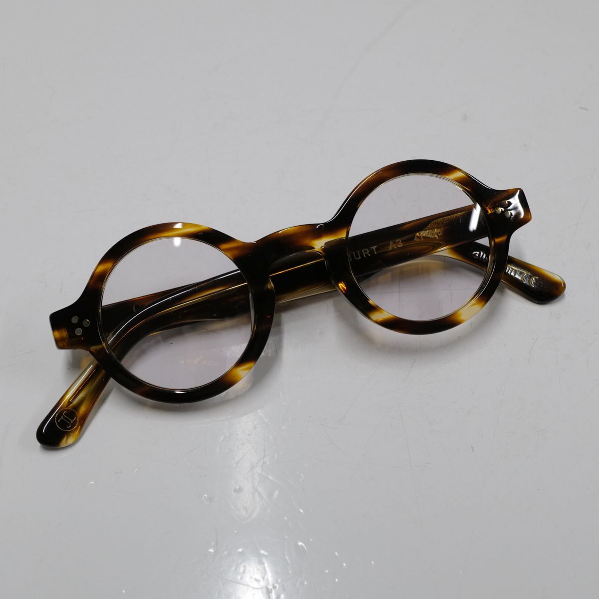 Lesca LUNETIER レスカ ルネティエ 眼鏡 BURT USED美品 ラウンド 伊達 