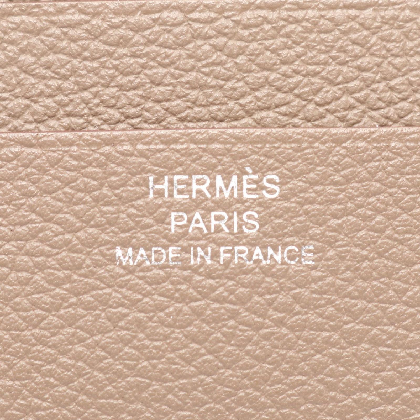 確認用 エルメス HERMES カードケース Hセリエ WFS009GX エトゥープ