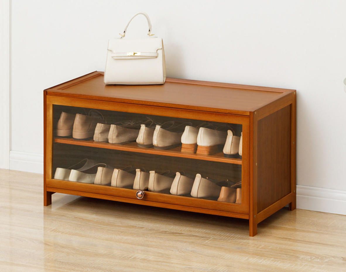 シューズラック 靴棚 玄関ベンチ 収納ベンチ 靴ベンチ 3段式 下駄箱 収納ベンチラック 天然竹製 組立簡単 室内