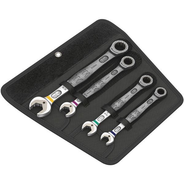 WERA ヴェラ 4本組 ラチェット式 コンビネーションレンチ セット インチサイズ 収納ポーチ付 073295 工具 ツール DIY レンチ