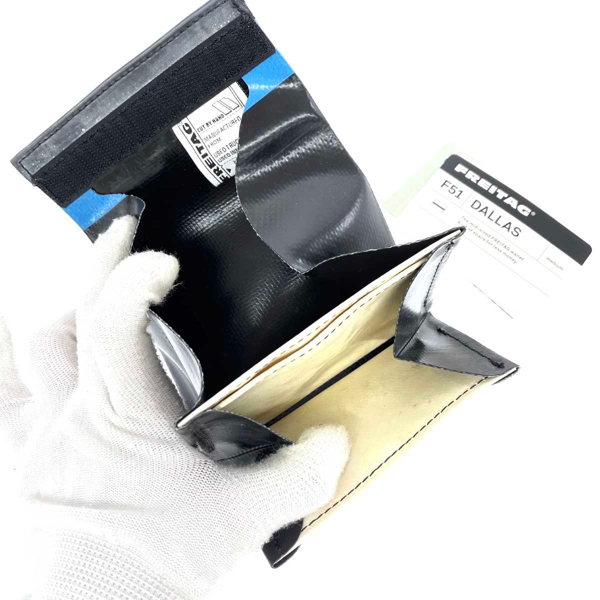 新品同様 FREITAG フライターグ F51 DALLAS 財布 ブラック PVC ユニ