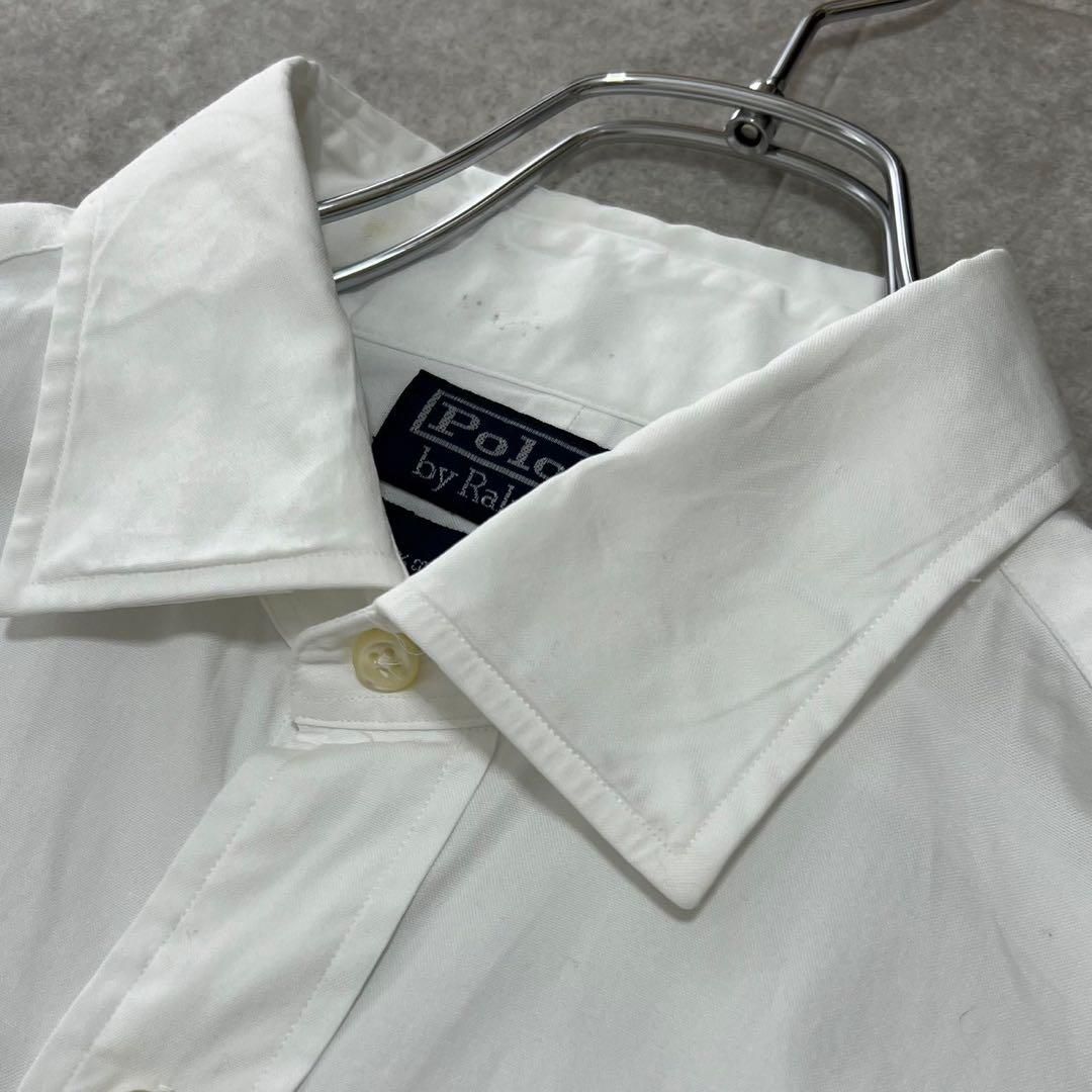 POLO ポロ　ラルフローレン　ドレスシャツ　白シャツ　長袖　古着　ビンテージ POLO ポロ ラルフローレン ドレスシャツ 白シャツ 長袖 古着