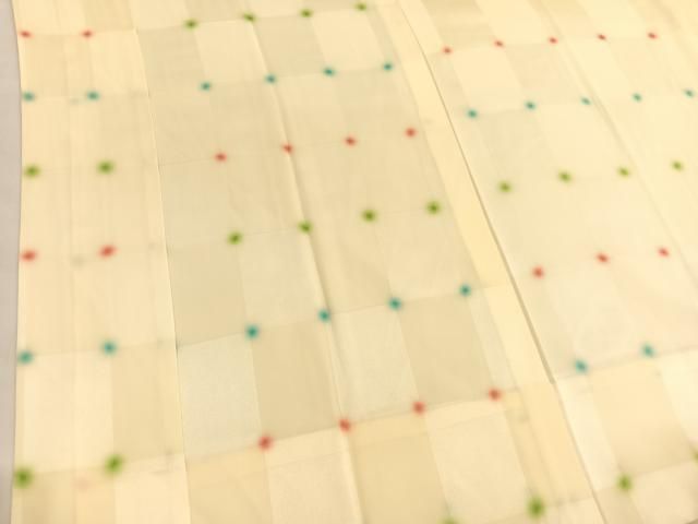 平和屋着物○長襦袢 無双仕立て 市松文様 広衿仕立て 洗える着物