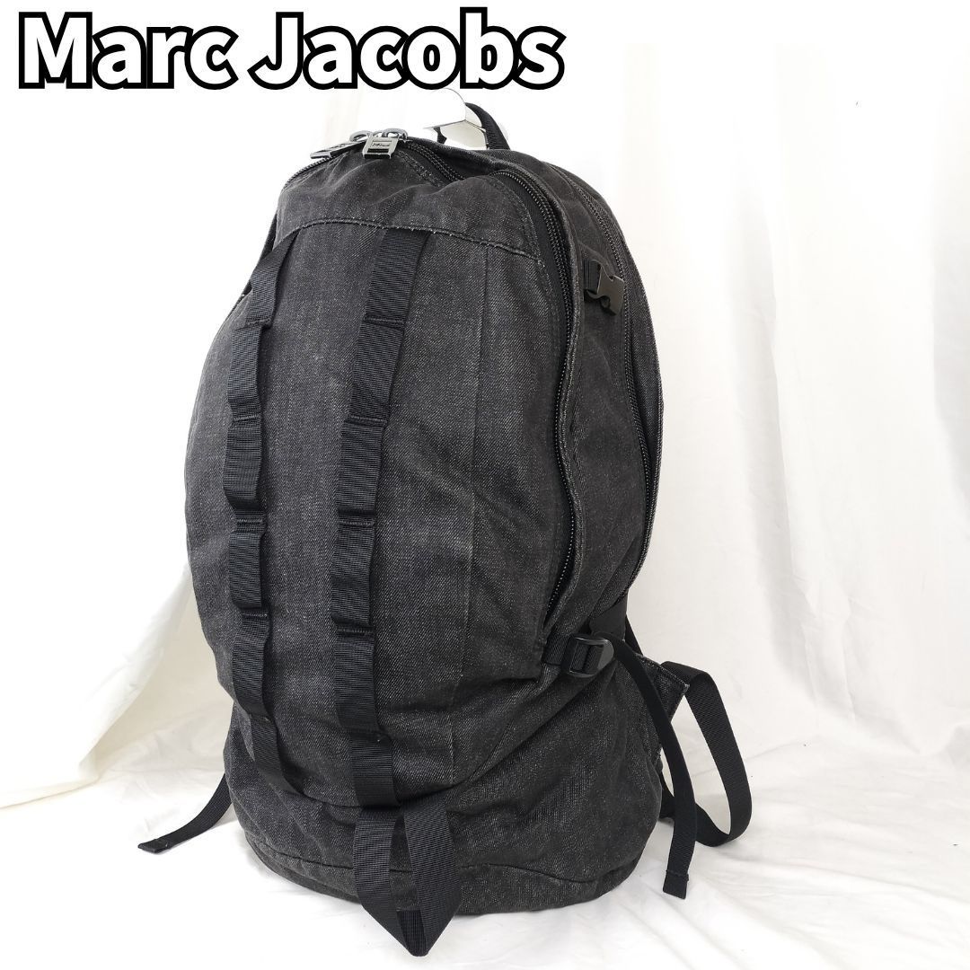 【都会派デニム✨】　マークジェイコブス　Marc Jacobs　バックパック リュック デニム 高耐久素材　黒