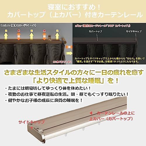 匿名配送】トーソー 遮光 省エネ カーテンレール ダブル 1.1m ~ 2m