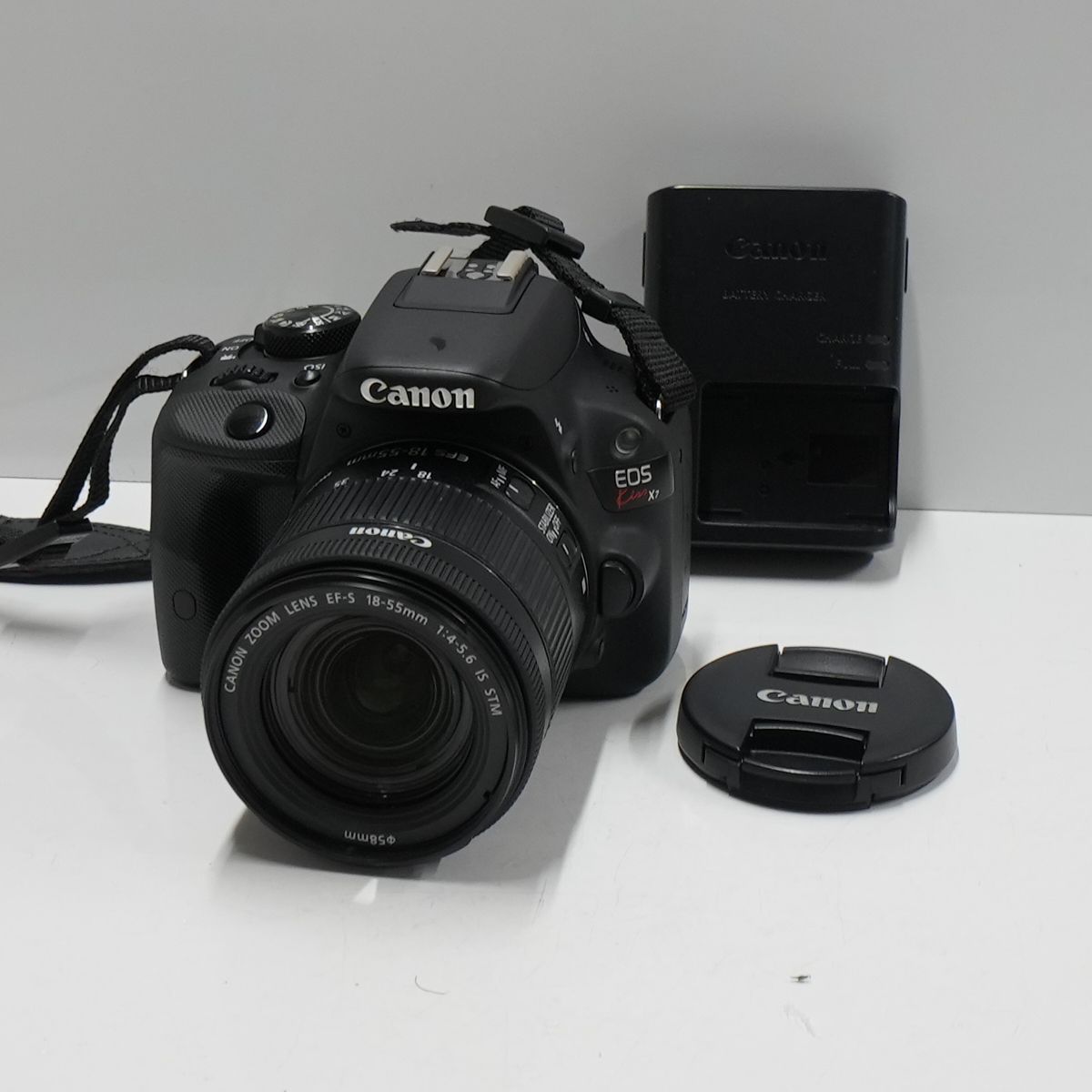 Canon EOS Kiss X7 EF-S18-55mm F3.5-5.6 IS STM USED超美品 レンズキット APS-C  デジタル一眼レフ フルHD 完動品 中古 CP4083 ウィット メルカリ