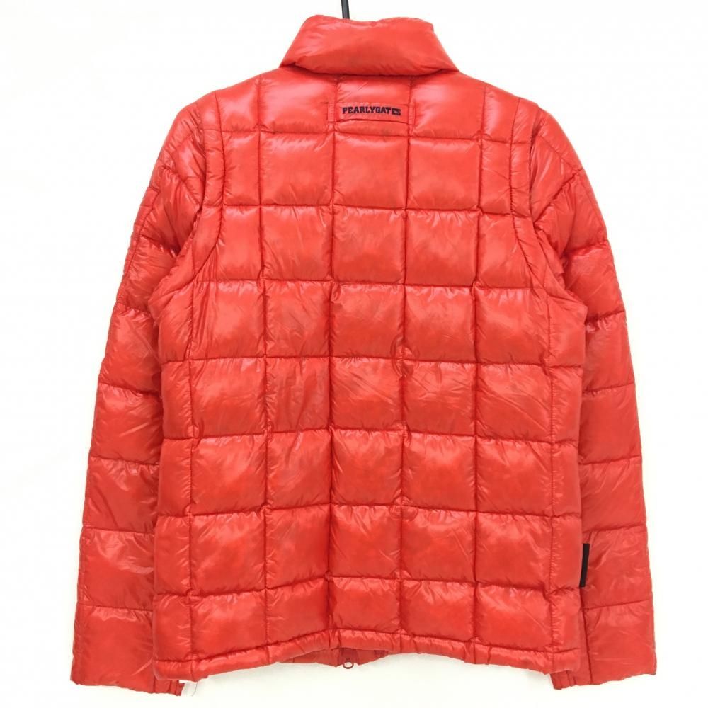 パーリーゲイツ 2WAYダウンジャケット レッド 発熱性 制電性 収納袋付 袖着脱可 メンズ 3 S ゴルフウェア PEARLY GATES