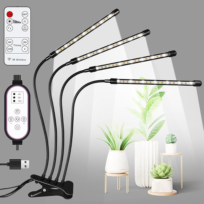 植物育成ライト 植物用ライト LED クリップ リモコン付き タイマー