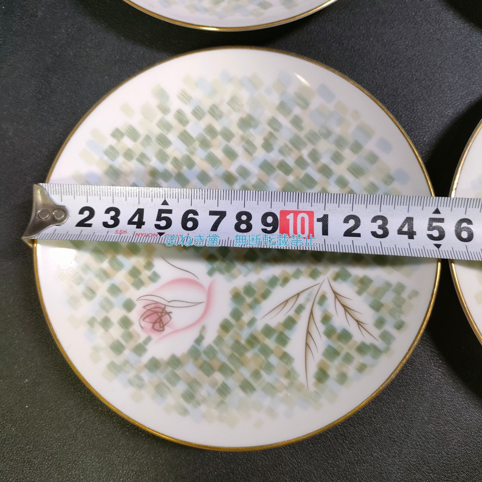 Noritake ティーカップ＆ソーサー 金彩 ローズ 4客セット 1955年 昭和 