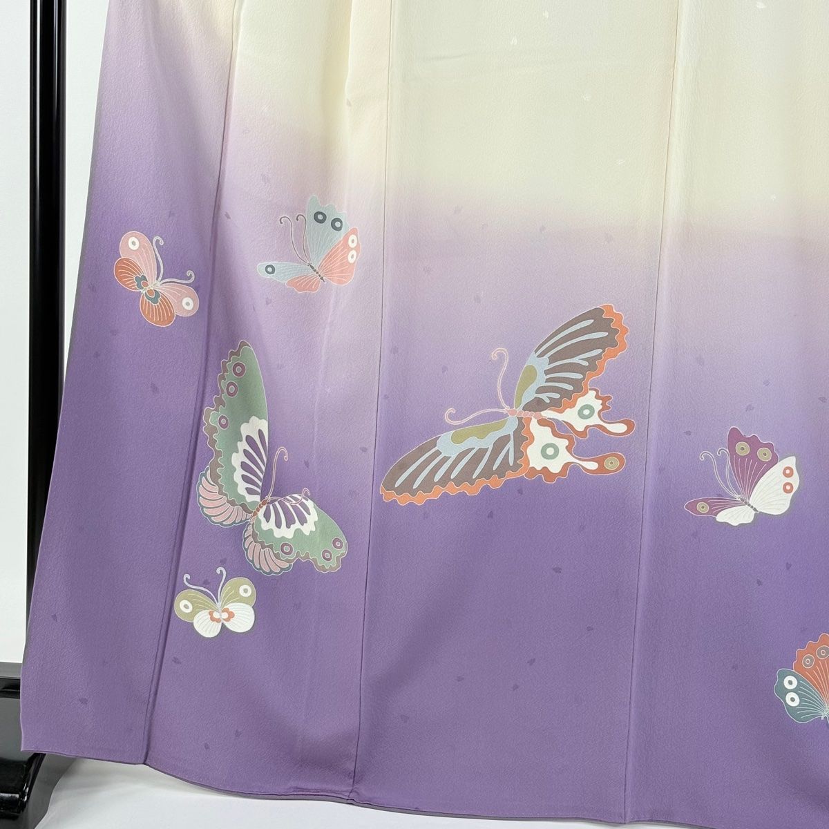訪問着 身丈165.5cm 裄丈68cm L 袷 辻村ジュサブロー 落款 蝶
