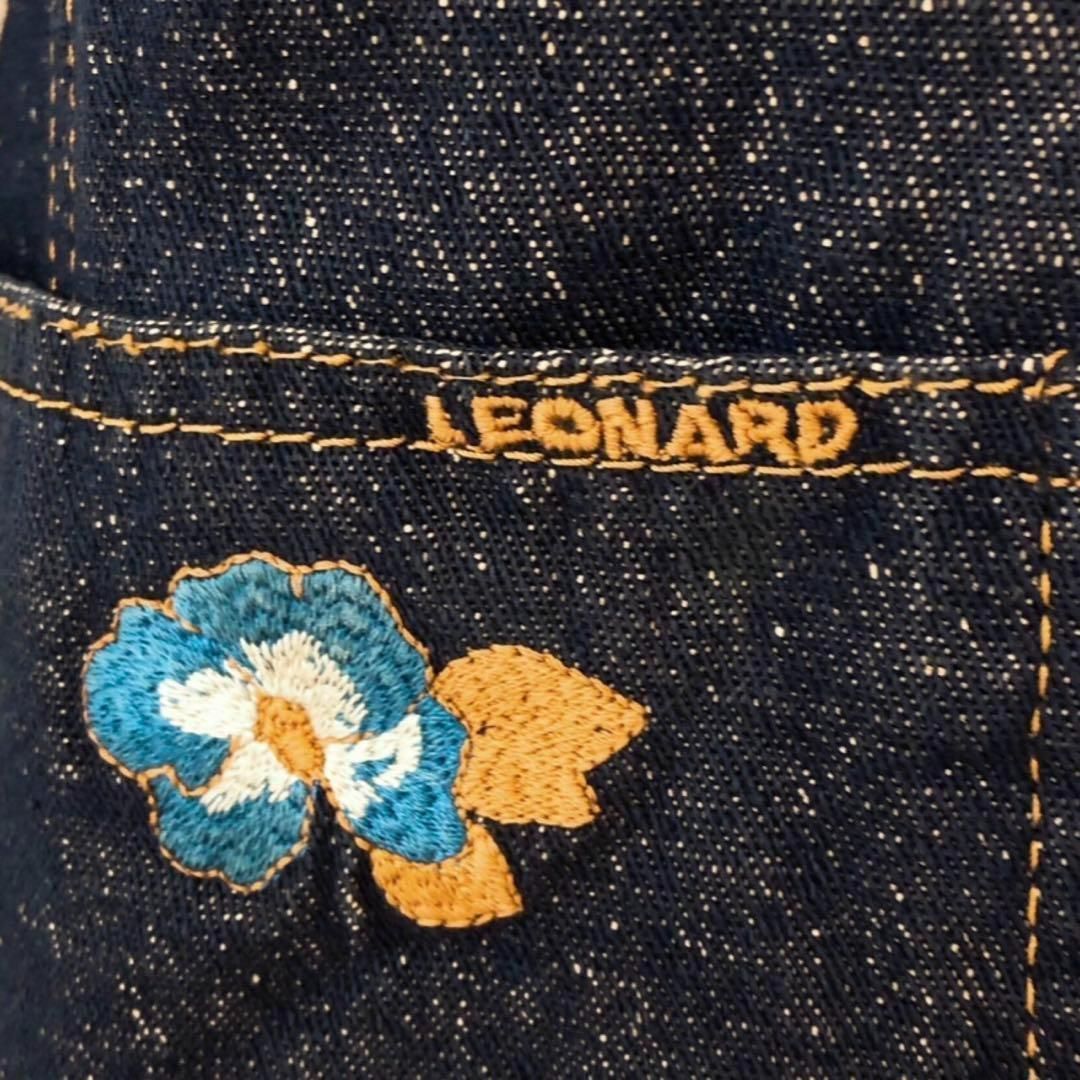LEONARD FASHION レオナール デニムジャケット 刺繍 花柄 絹 L - メルカリ