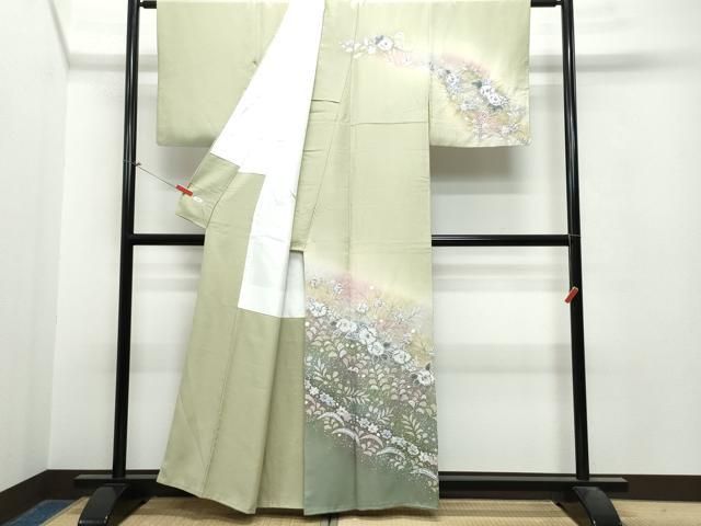 平和屋着物●訪問着　作家物　絞り　辻が花　暈し染め　正絹　逸品　CAAS8670vf 平和屋着物○訪問着 作家物 絞り 辻が花 暈し染め 正絹 逸品