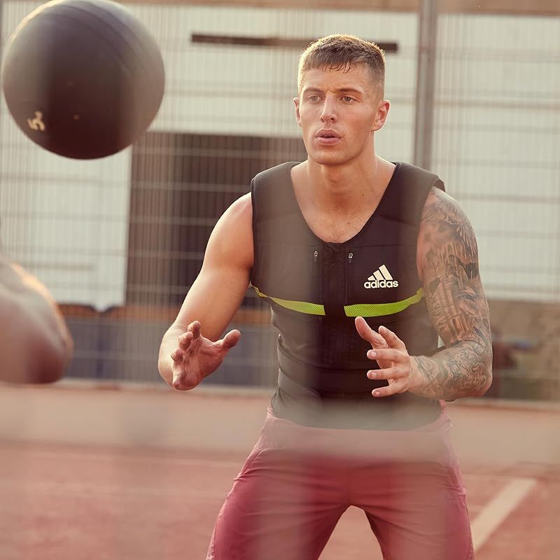  adidas アディダス 鉄製 パフォーマンスアジャスタブルウエイトベスト 10 kg 重量調節 ADWT-12637 黒 1 ウエイト ウエイトベルト ダイビング シュノーケリング