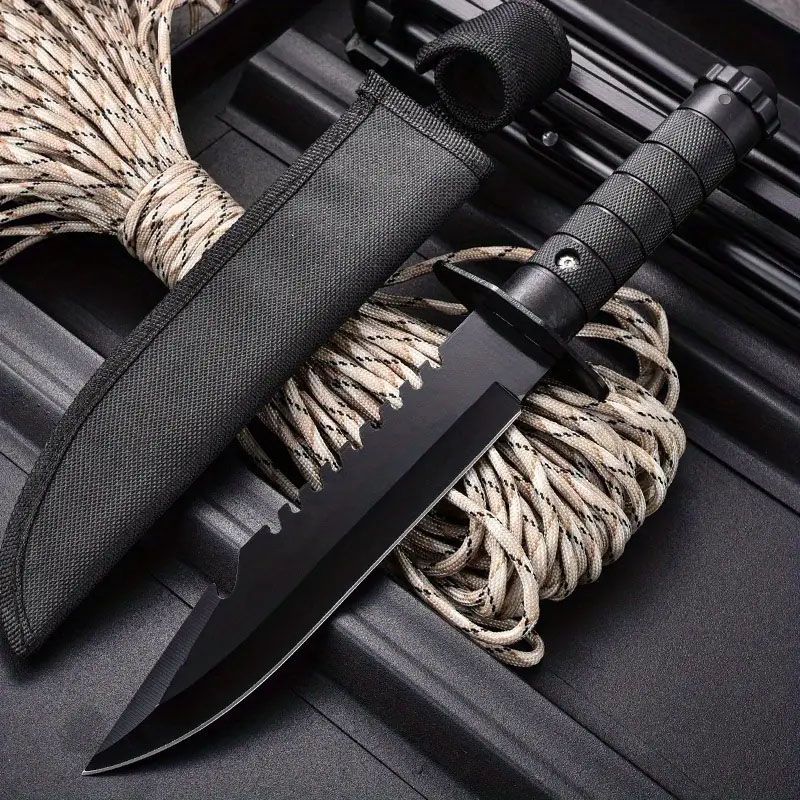 切れ味抜群 ランボータイプ サバイバルナイフ シースナイフ 440C