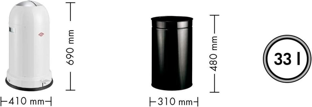 WESCO ウェスコ クラシックペダルビン33Lウォームグレー183631-57 WESCO ウェスコ クラシックペダルビン33Lウォームグレー183631-57