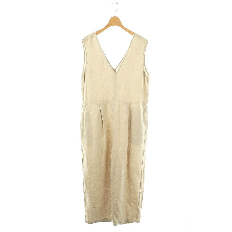 エヴァムエヴァ evam eva linen wool all-in-one オールインワン サロペット ワイドパンツ 1 グレージュ |DF OS