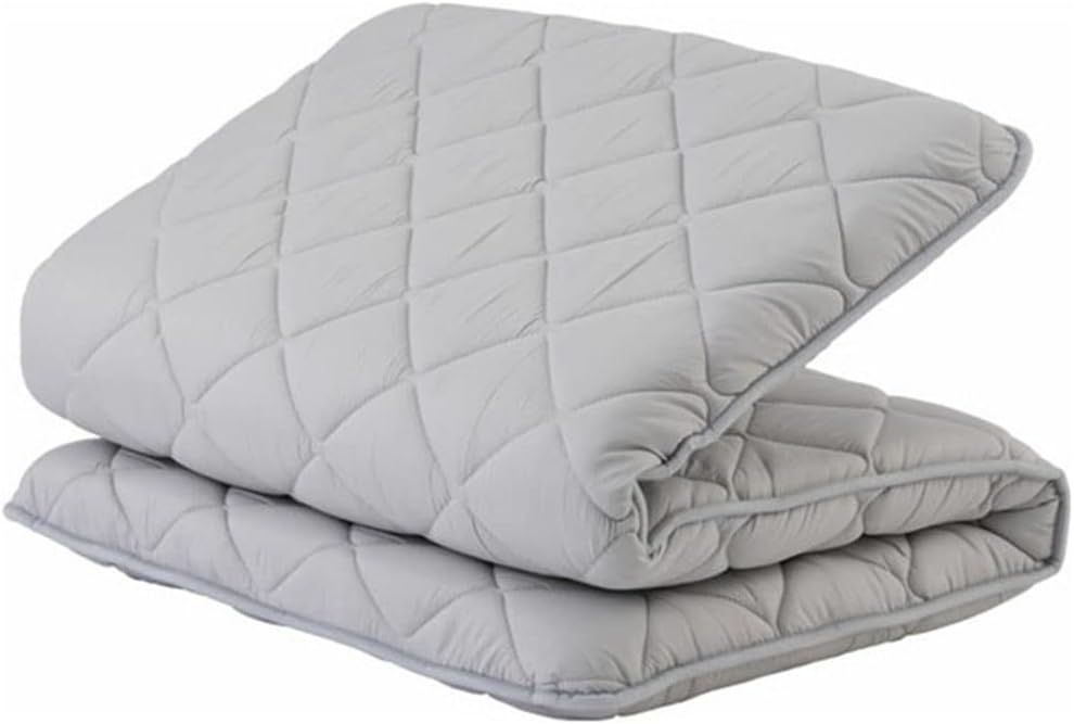アイリスプラザ IRIS PLAZA 高機能3層敷き布団 高反発×軽量の新素材 厚みたっぷり10cm 高機能わたで抗菌防臭|防ダニ らくらく設置 圧縮梱包でお届け セミダブル グレー
