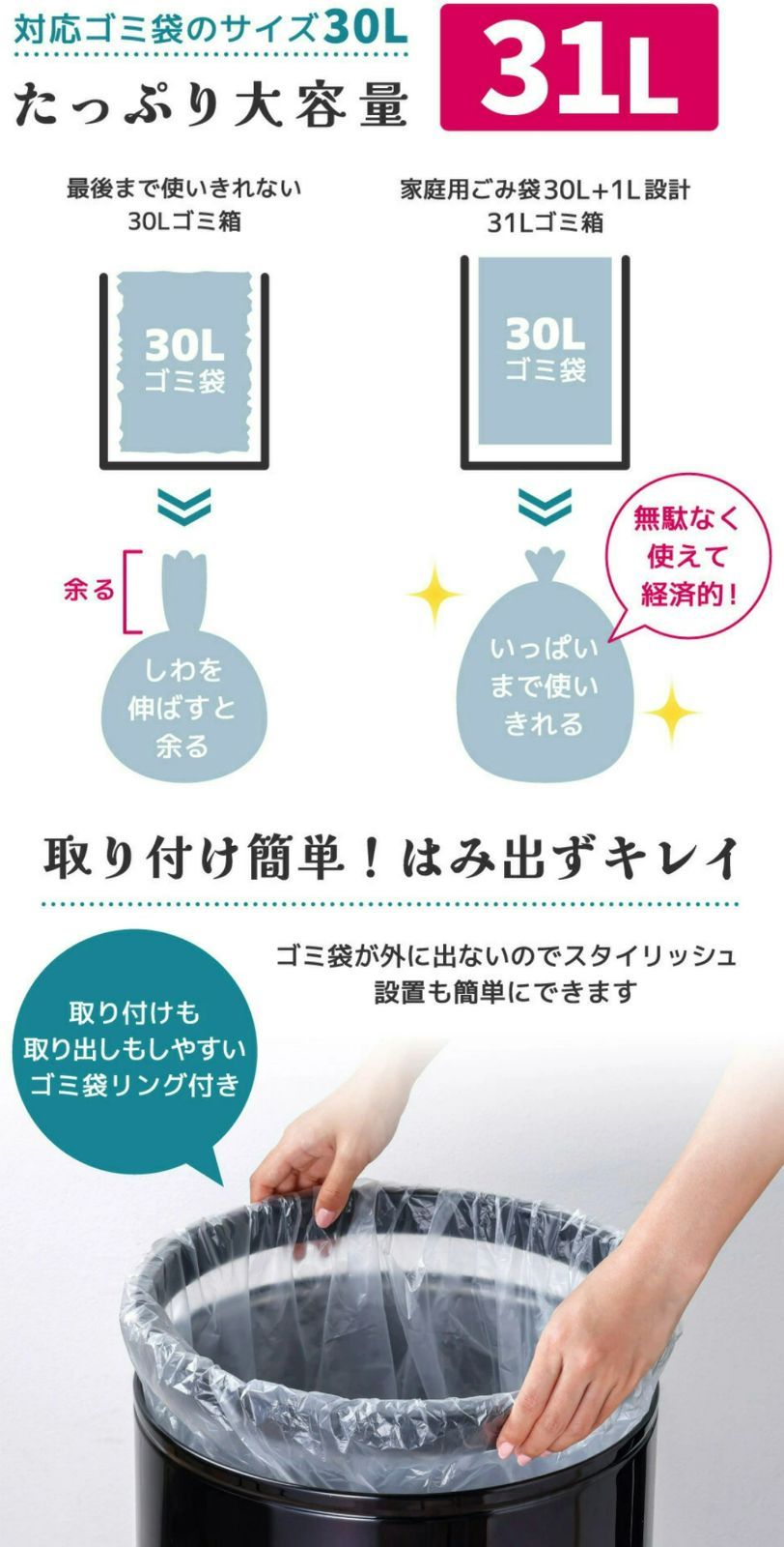 ゴミ箱 手を近づけると自動開閉! 31L 自動開閉ゴミ箱 自動 ゴミ箱 手を近づけると自動開閉! 31L 自動開閉ゴミ箱 自動