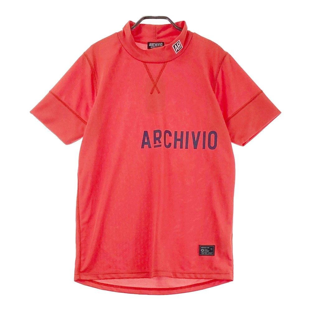 サイズ：46 ARCHIVIO アルチビオ ハイネック 半袖Tシャツ オレンジ系