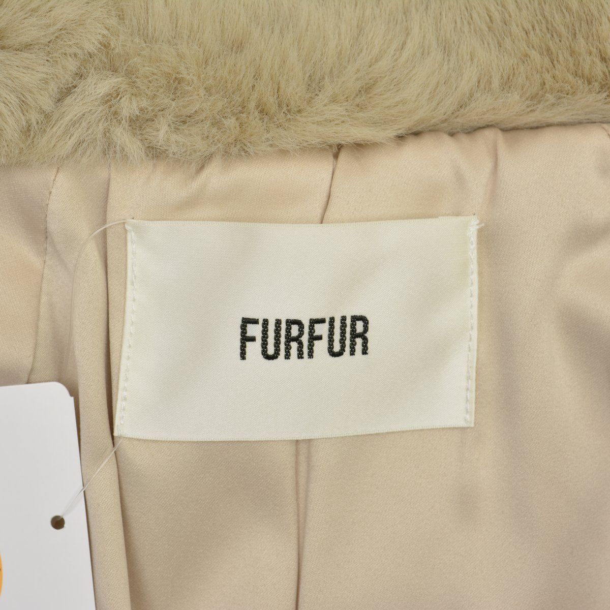 FURFUR エコファーチェックブルゾン ベージュ系