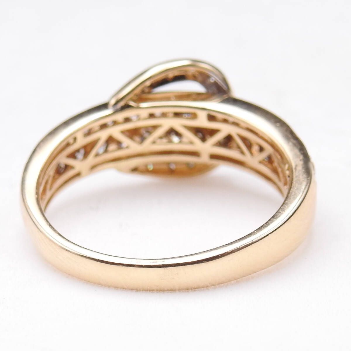 K14 イエローゴールド ダイヤモンドD37pcsリング ベルトモチーフ K14 イエローゴールド ダイヤモンドD37pcsリング ベルトモチーフ