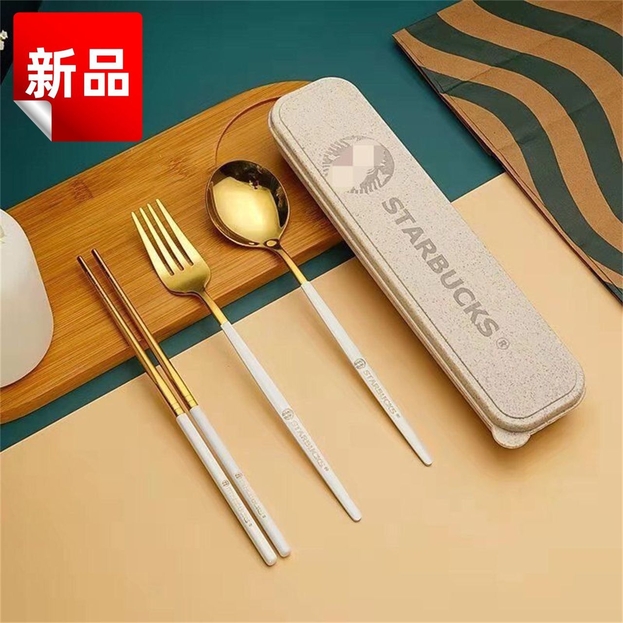 ✨新品✨スターバックス 木製 カトラリーセット 4点セット フォーク