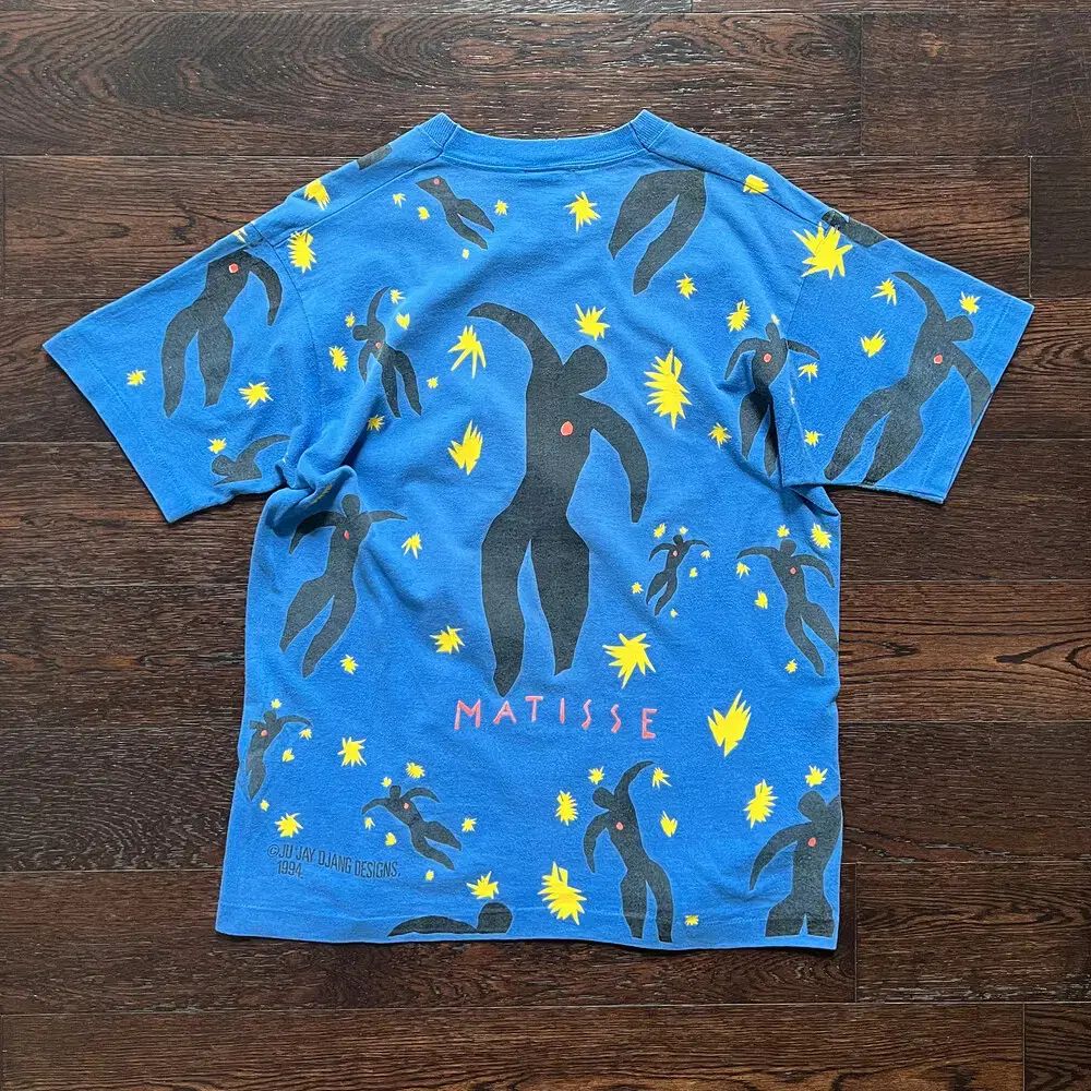 90s vintage henri matisse アンリ・マティスTシャツ 90年代 90s マティス 白 ホワイト Tシャツ アーティスト 絵