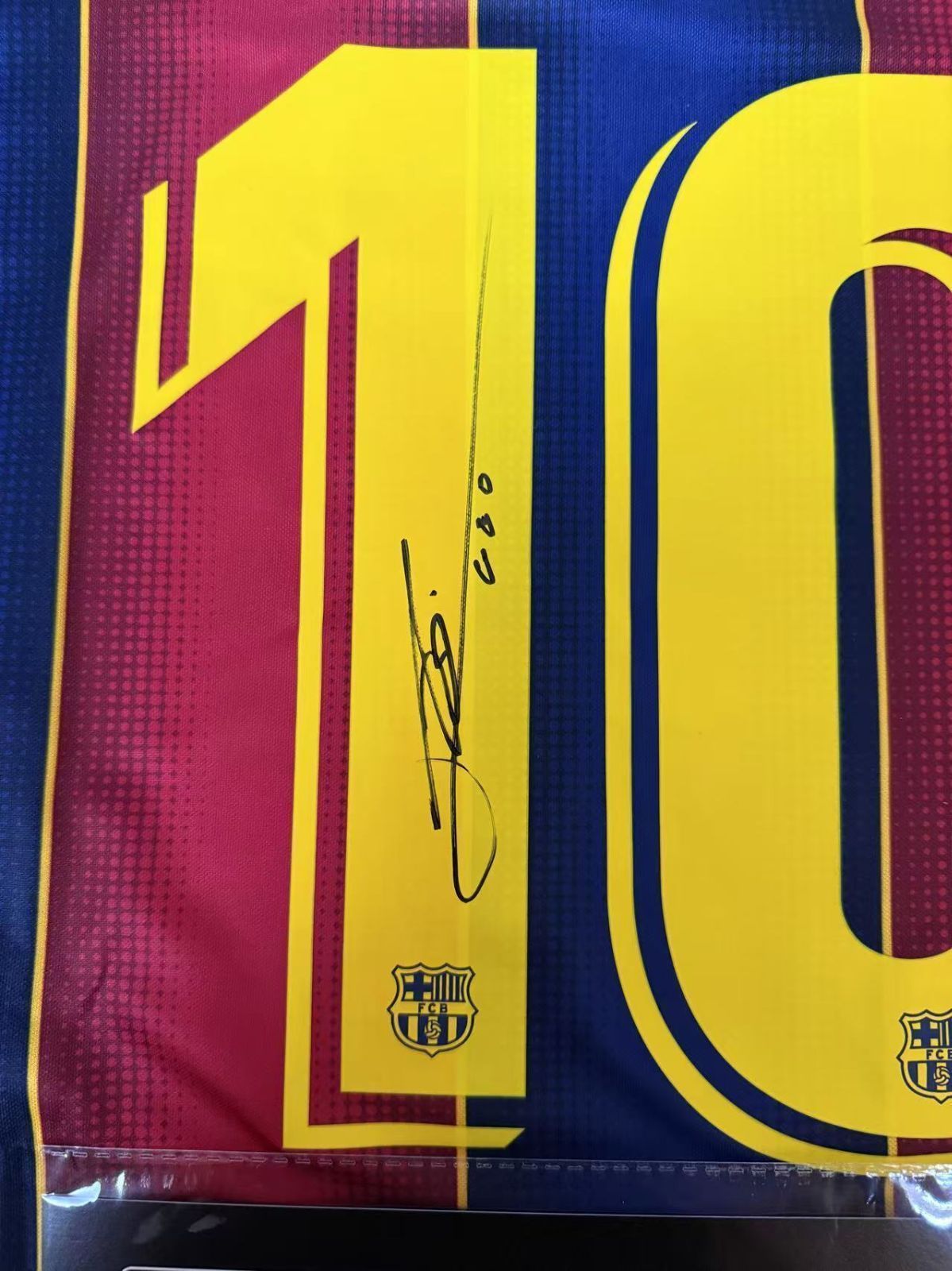 メッシ　直筆サインユニフォーム　FCバルセロナ　icons社証明書 メッシ 直筆サインユニフォーム FCバルセロナ icons社証明書