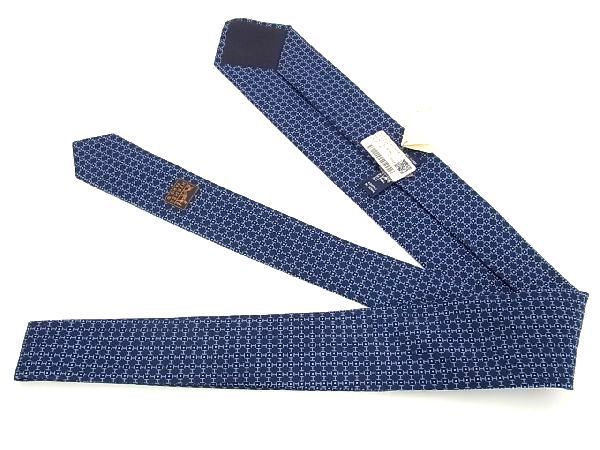 □新品□未使用□ HERMES エルメス H Azulejos tie シルク100％ 総柄 H