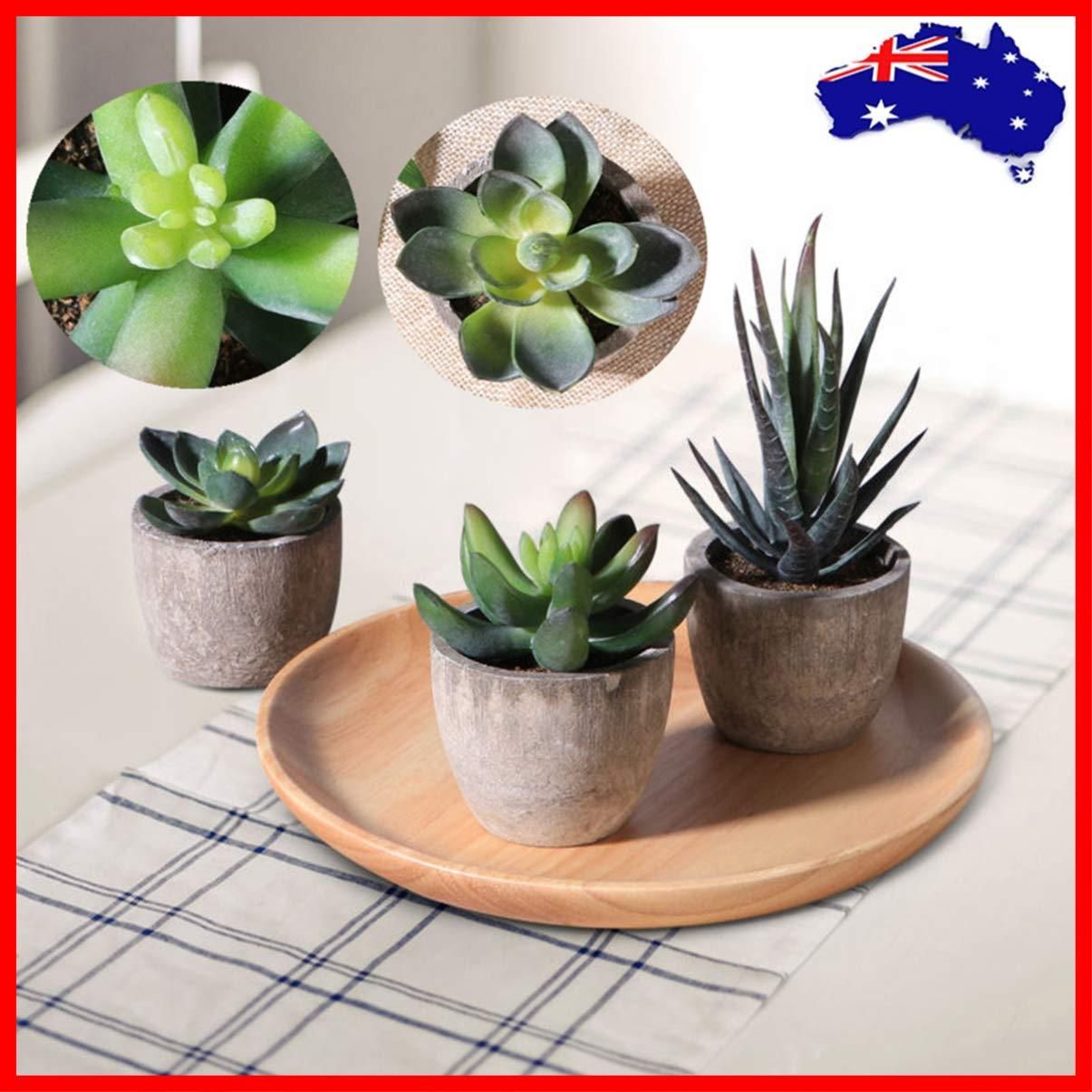 新着商品 置物 卓上 観葉樹 おしゃれ 北欧 ミニ プレゼント 3個セット 造花 人工多肉植物 観葉植物 インテリアグリーン フェイクグリーン サボテン OUNONA YUZUMIYA_COM