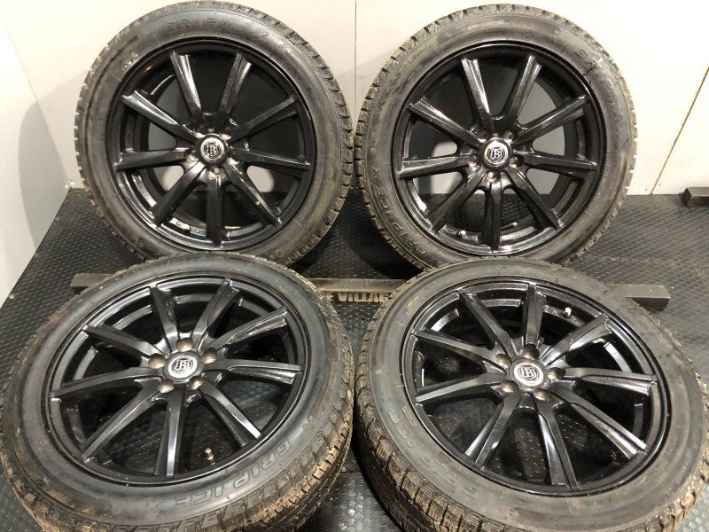タイヤ走行短め GRIPMAX 215|50R17 スタッドレス BRANDLE-LINE 17インチ 7J5HPCD100 48 22年製 エクシーガ レガシィ等 MTG899