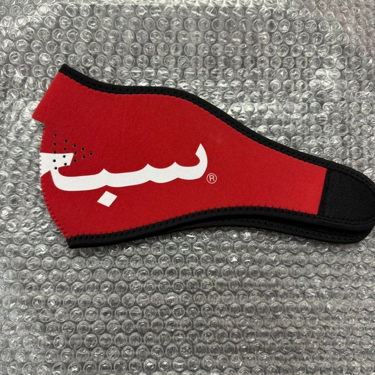 17aw Supreme Arabic Logo Neoprene Facemask Red シュプリーム