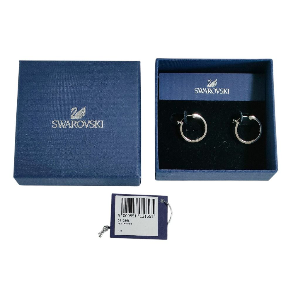 SWAROVSKI/スワロフスキー/フープピアス/ラインストーン/超美品 良品 SWAROVSKI スワロフスキー ラインストーン フープピアス