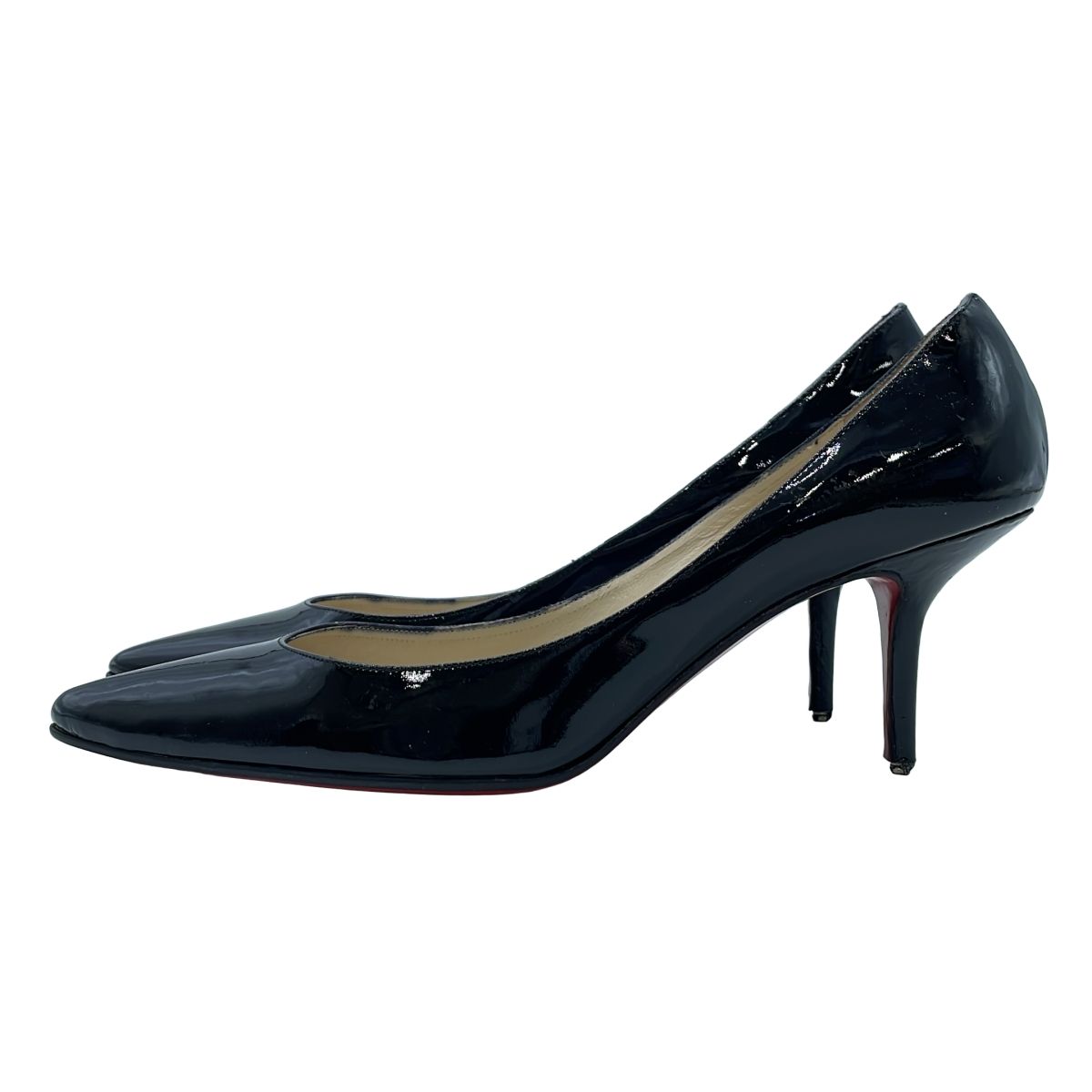 Christian Louboutin 黒エナメルパンプス 36.5 Christian Louboutin パンプス 黒 エナメル サイズ36.5