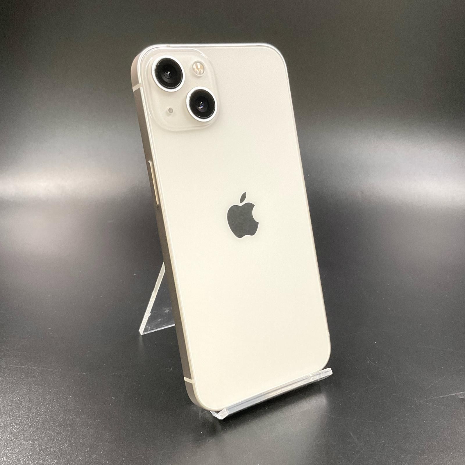 全額返金保証】【最速発送】Apple iPhone 13 128GB スターライト au 白  