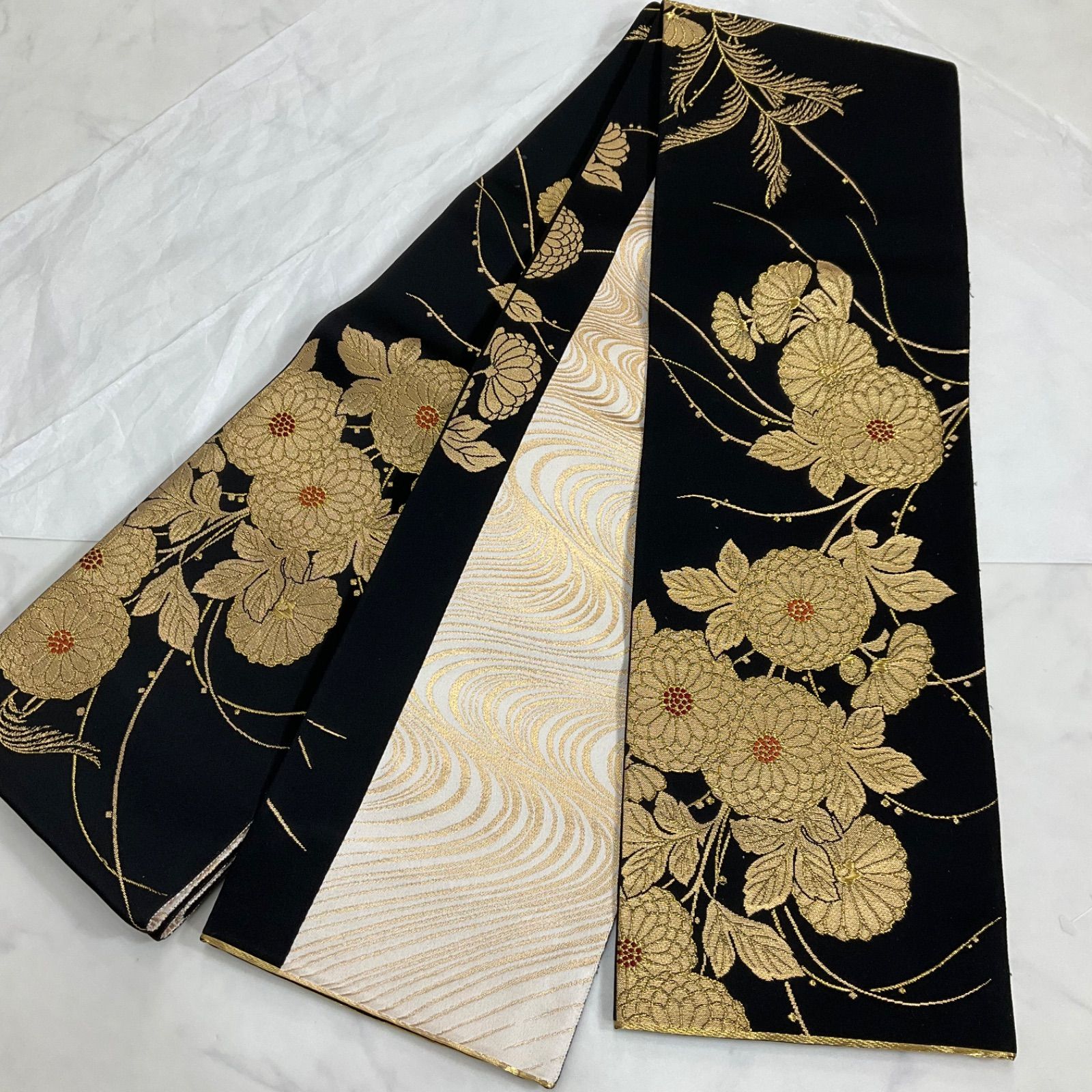 kimono+one○未使用同然⚫︎最高級西陣織○唐織⚫︎正絹○素敵な半幅帯 
