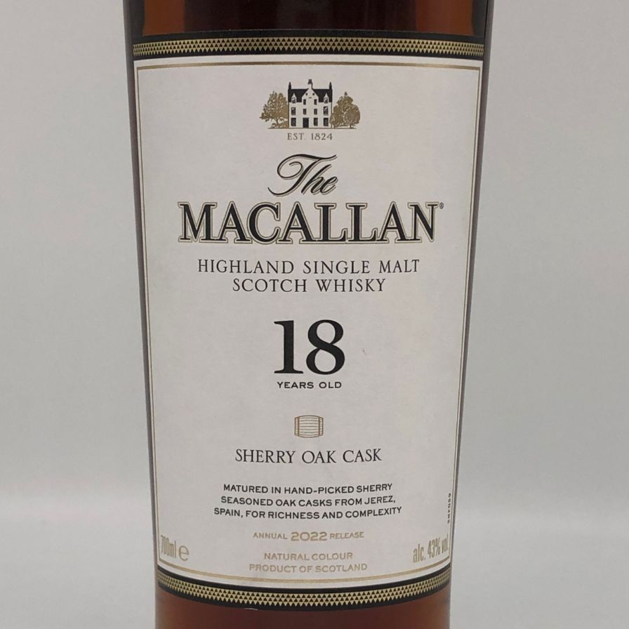 マッカラン 18年 シェリーオークカスク 2022 700ml 43%【A3