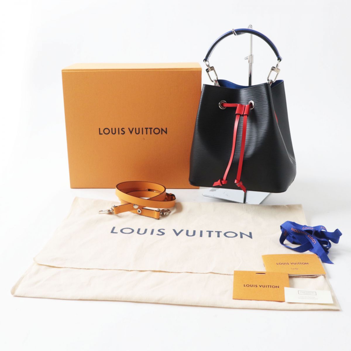 極美品◎フランス製 LOUIS VUITTON ルイヴィトン M52853 エピ ネオノエBB ハンド／ショルダー 2WAY バッグ ノワール  サフラン 箱・袋付き - メルカリ