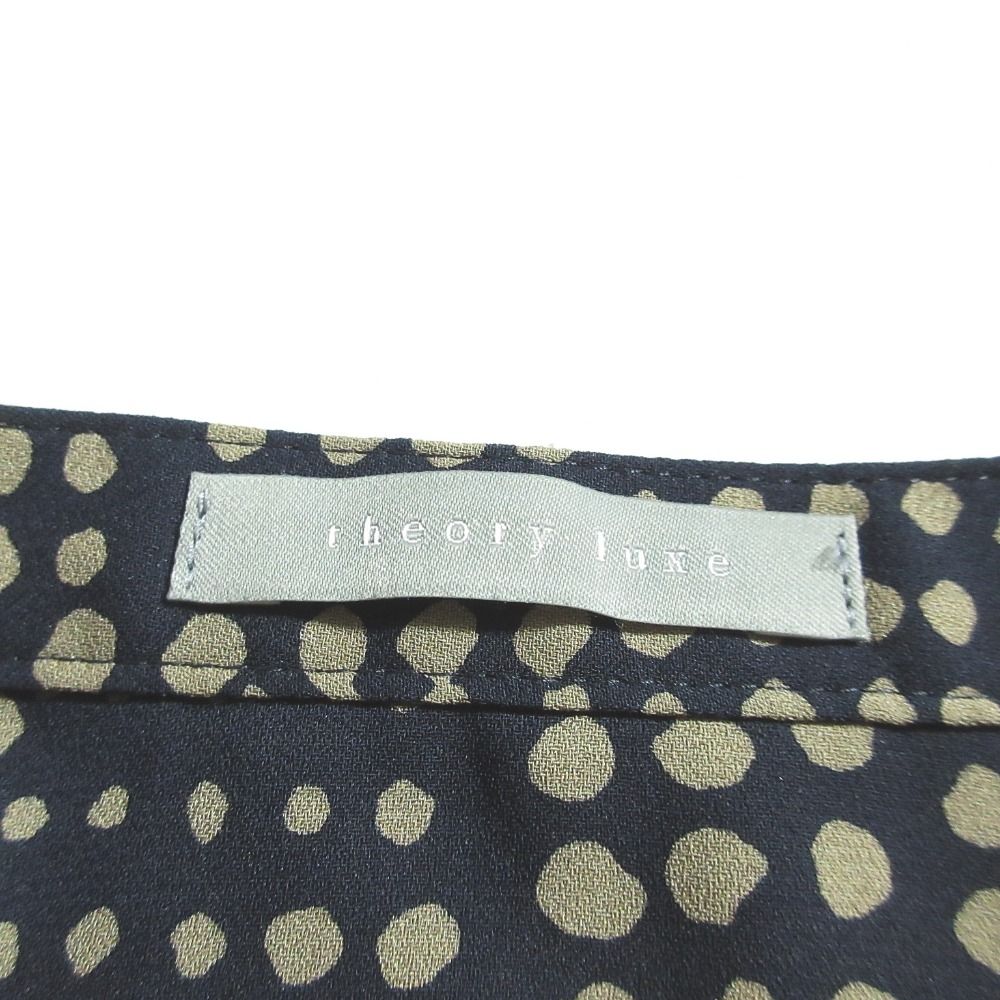 美品 theory luxe セオリーリュクス bubble yana ブラウス 03-1108230 サイズ38 ネイビー ベージュ レディース 古着 中古 Theory luxe - 美品 theory luxe セオリーリュクス bubble yana