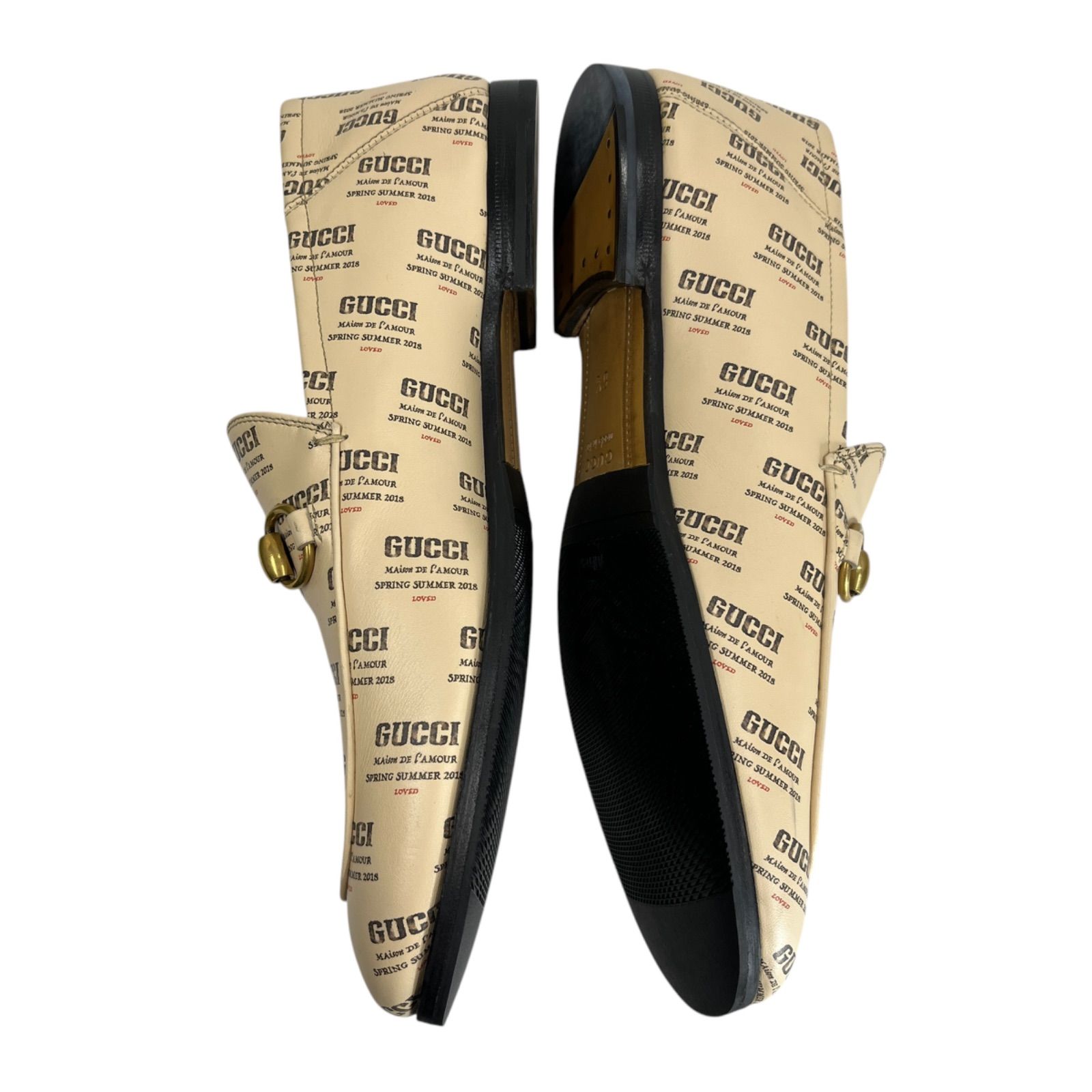 ○ 未使用 GUCCI グッチ フォースビット ローファー 革靴 ロゴ 靴 