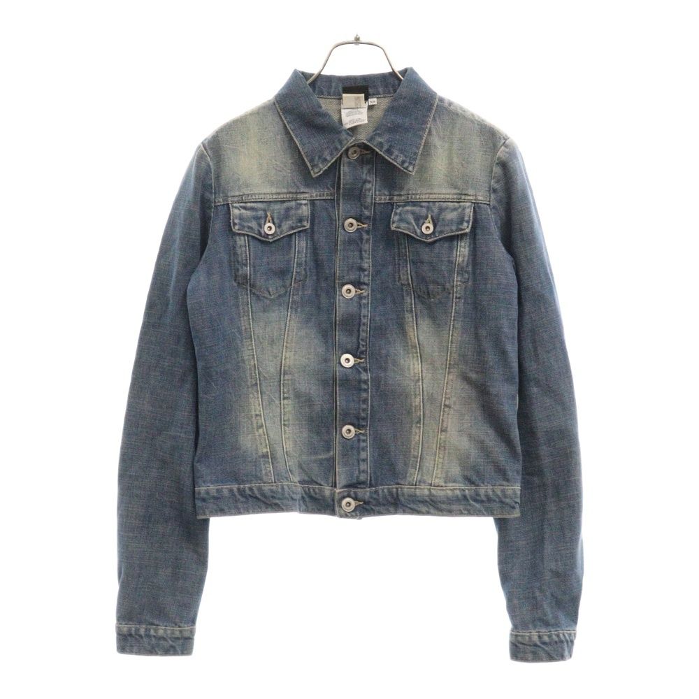 VERSACE JEANS COUTURE (ヴェルサーチジーンズクチュール) ウォッシュ加工 デニムジャケット インディゴ