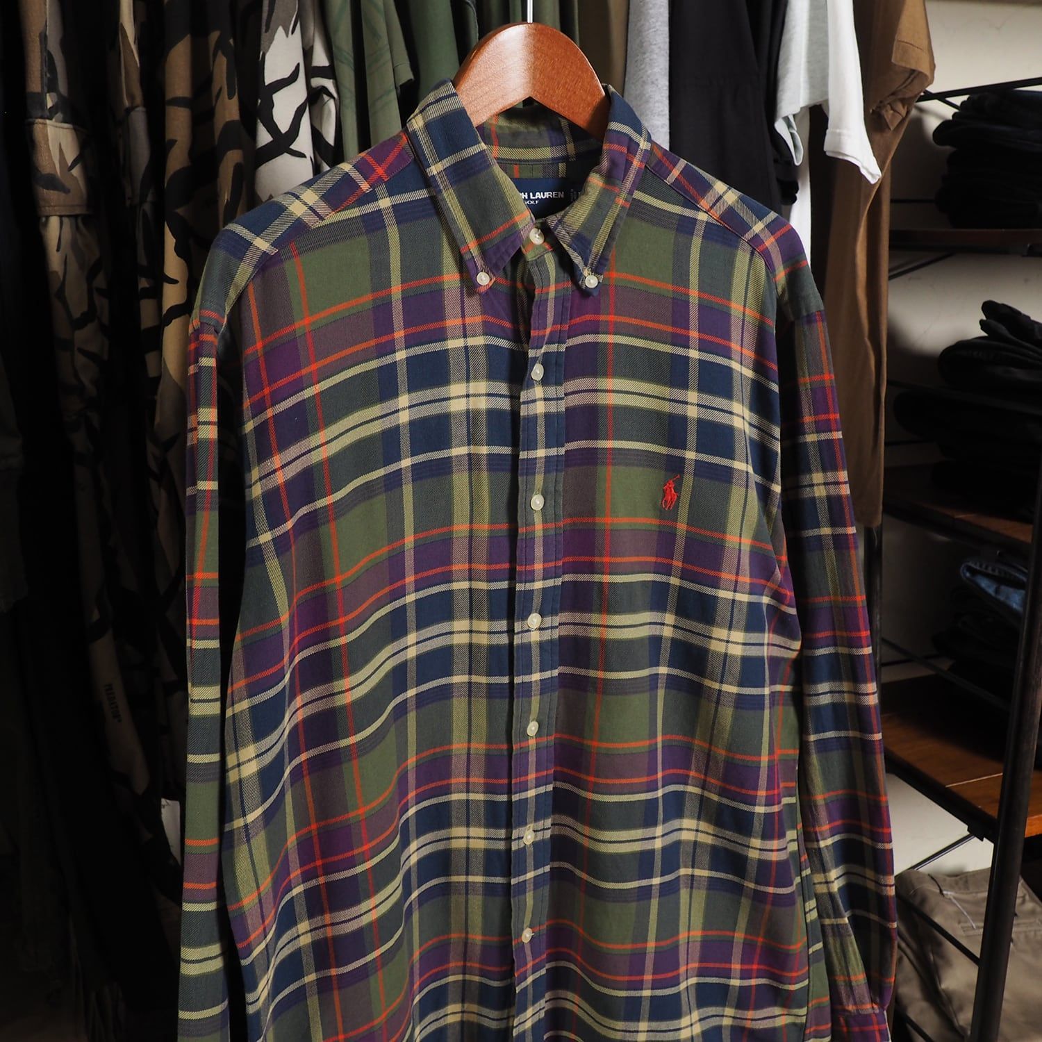 Ralph Lauren ラルフローレン シャツチェック M ビンテージ ボタンダウン