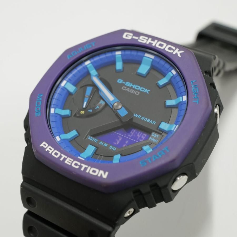 G-SHOCK GA-2100THS CASIO 腕時計 USED美品 アナデジ Throwback 1990s カーボンコアガード 完動品 中古  X5213