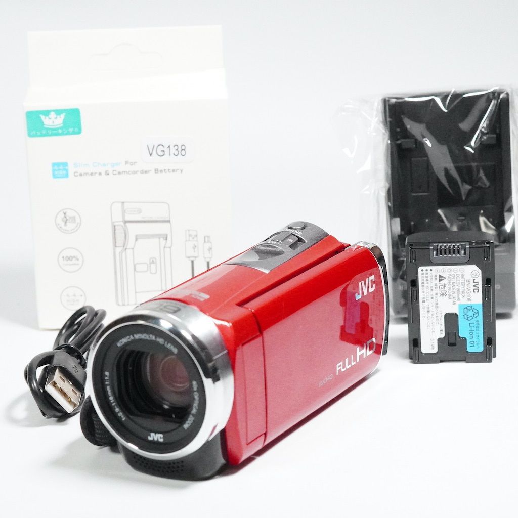 JVC Victor Everio ビデオカメラ GZ-E750-R レッド ビクター エブリオ