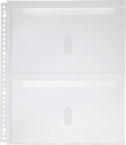 (まとめ）キングジム スキットマン 取扱説明書ファイル用ポケット 2段タイプ（30穴） 2630PA 【×30セット】