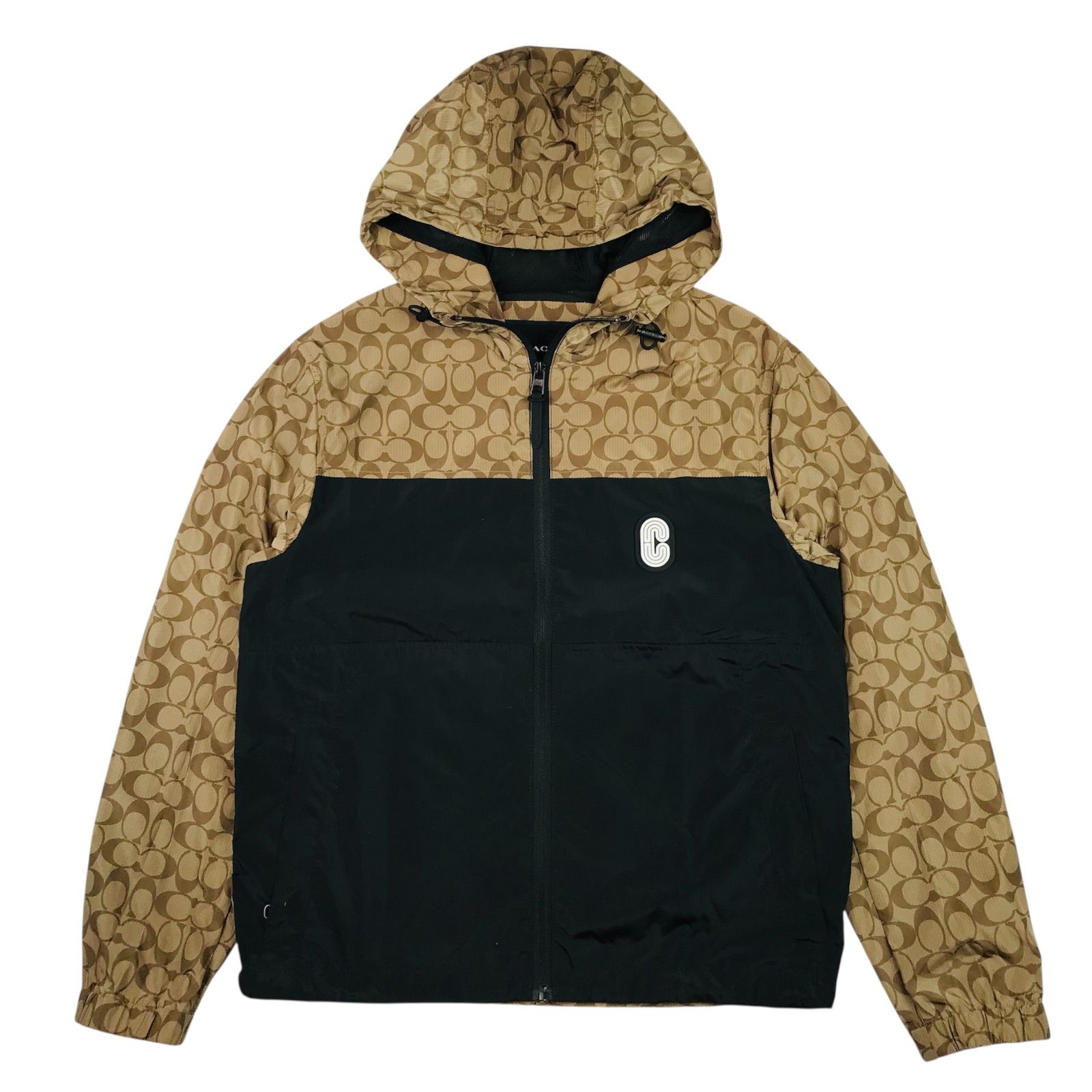 良品☆COACH・コーチ メンズ シグネチャー柄切替し ラバーブランド 