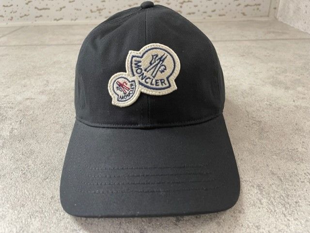 サイズフリー■新品 本物■モンクレール ベースボールキャップ BB CAP 帽子 黒 ブラック メンズ