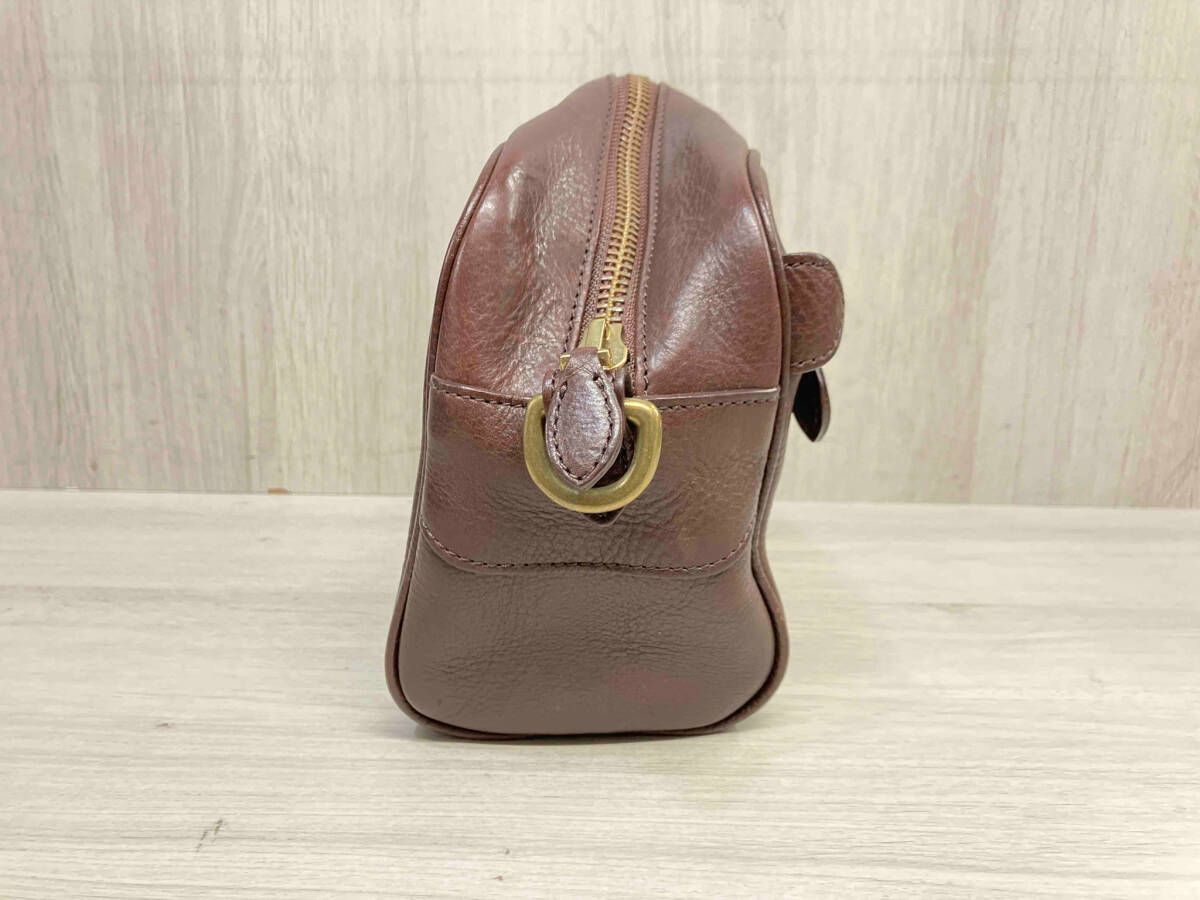 美品　GANZO 7QS-H ミニショルダー　ブラウン 7QS-H(ナナキューエス-エイチ)ミニショルダーバッグ｜最高級の